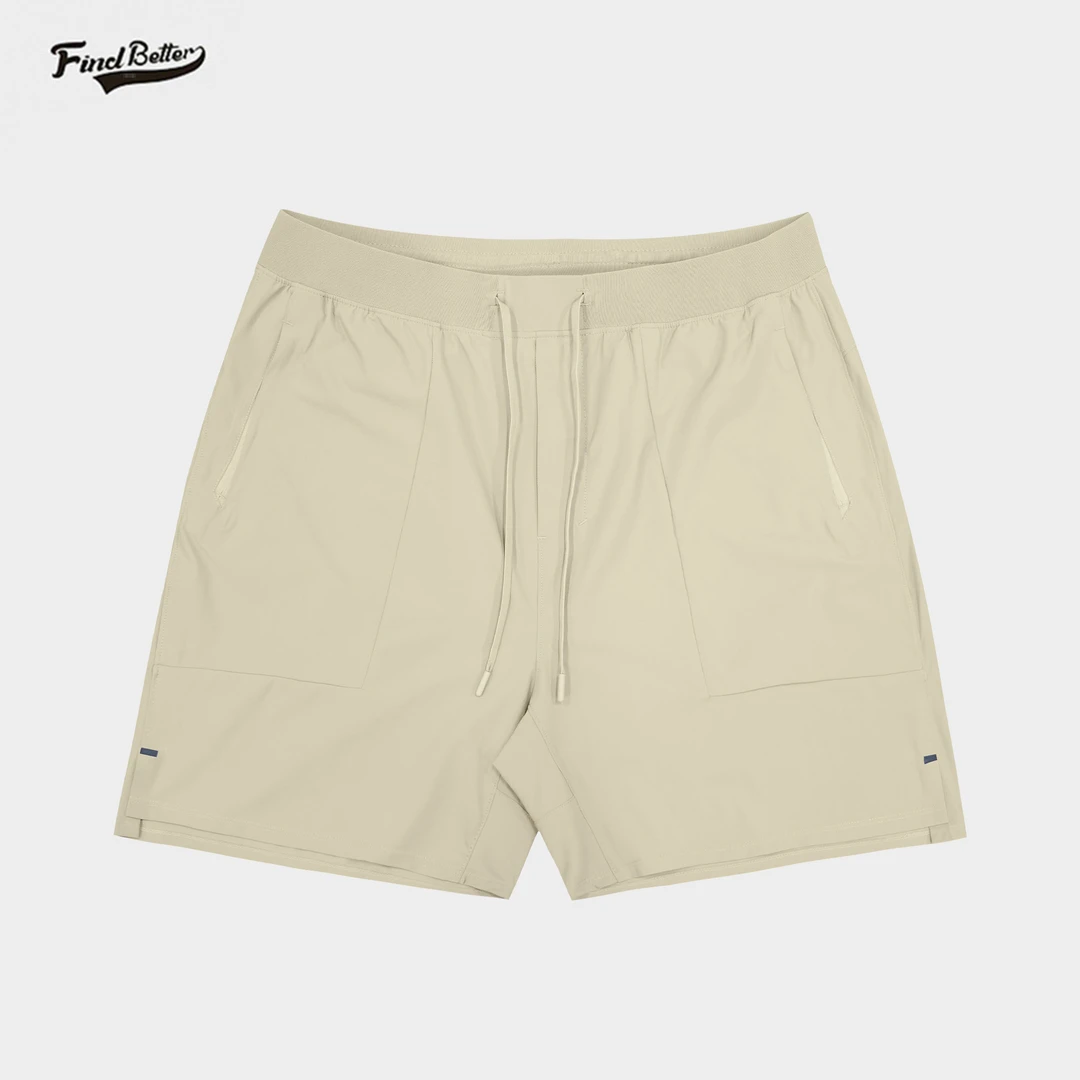 新款夏季男生运动休闲户外经典弹力百搭梭织短裤-2