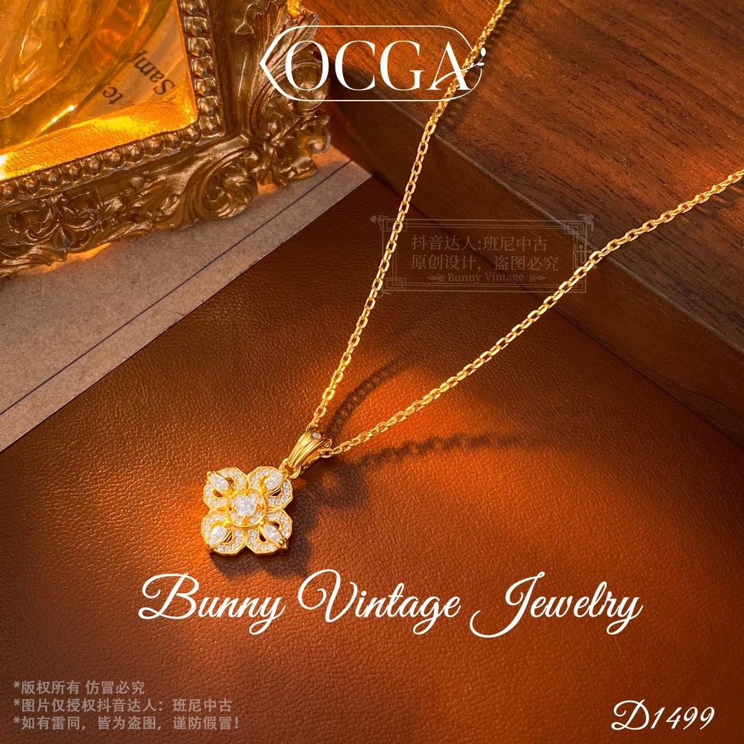 坠链均925银 镀K金D1499法★【幸运金刚杵】春OCGA 欧斯伽斯项链