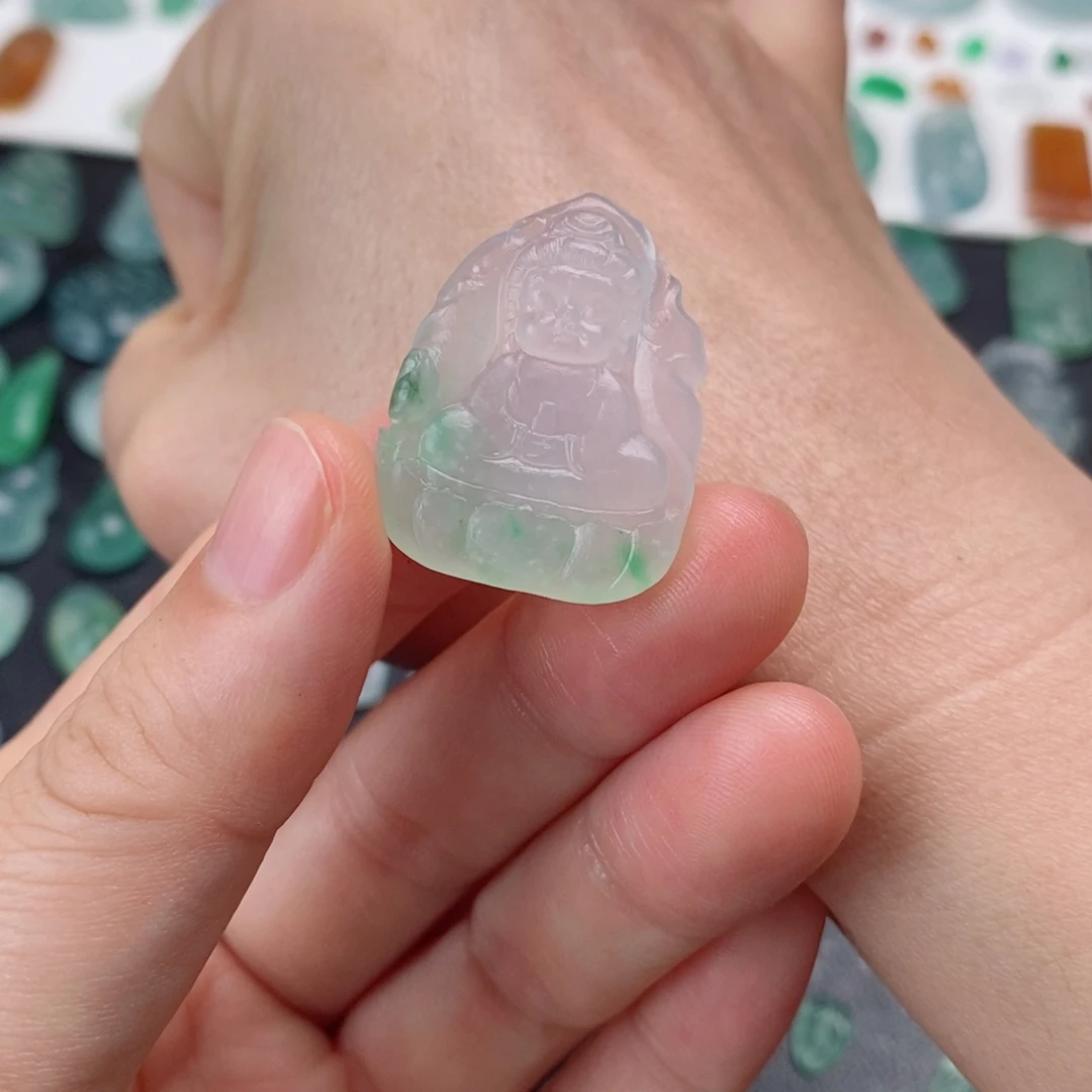 定制翡翠未镶嵌宝宝佛