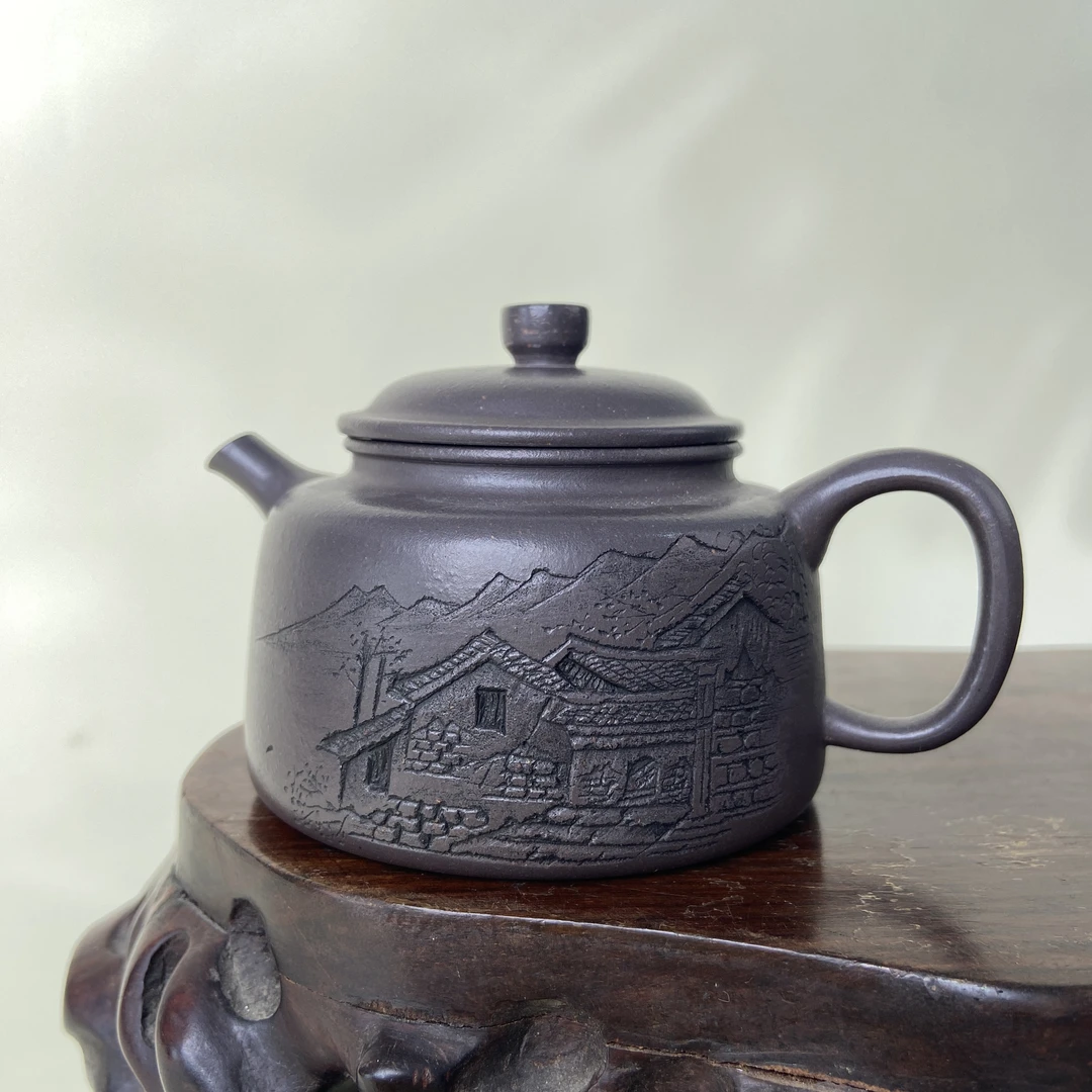 宜兴手工紫砂陶 （实力派1）120cc茶壶GS4175-26