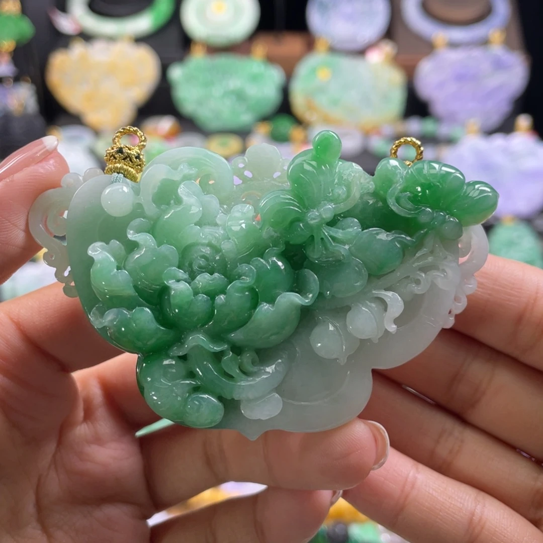翡翠未镶嵌颈饰代编织