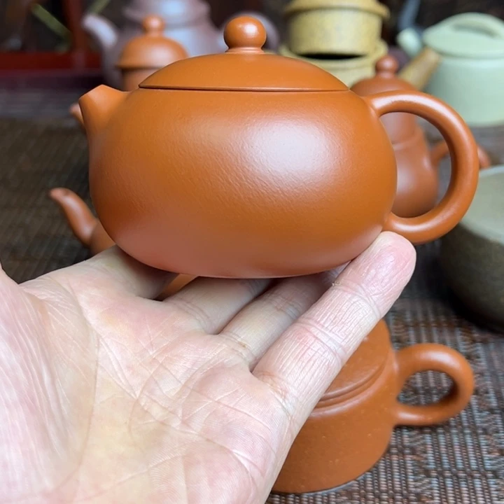紫砂茶壶赵庄朱泥、全手工