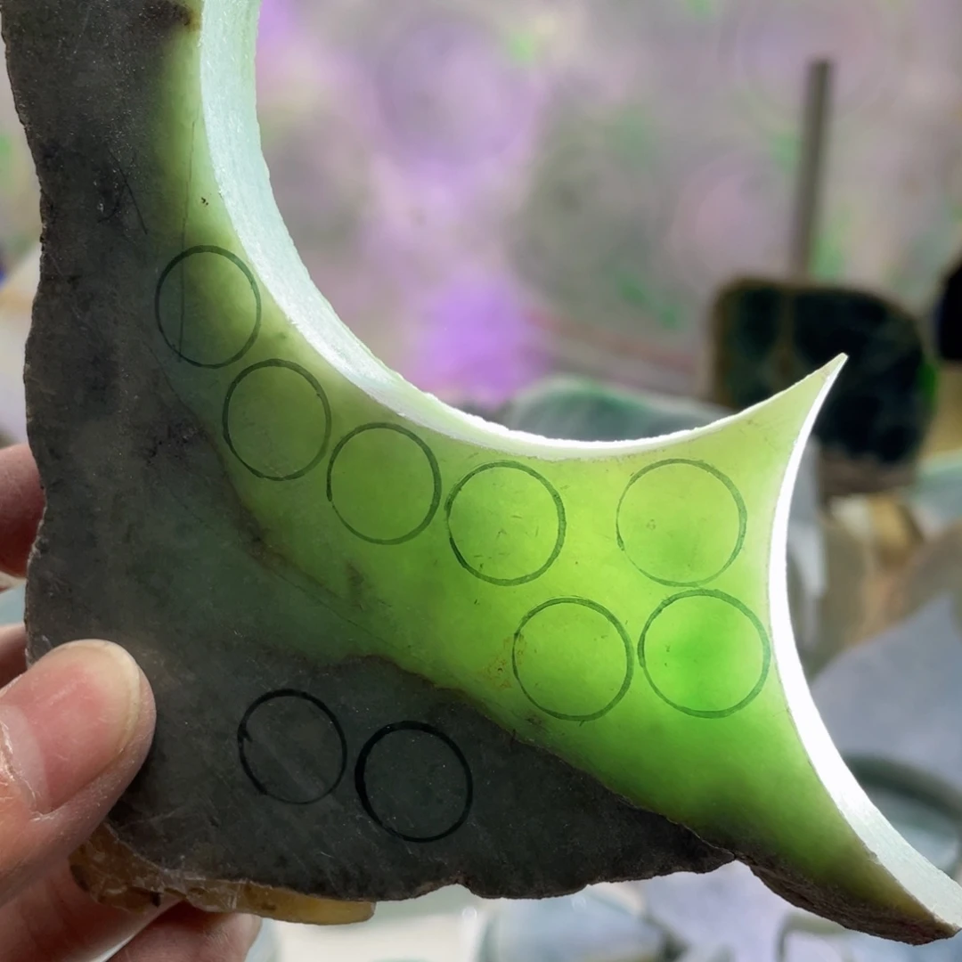 未镶嵌挂件翡翠K缅甸天然翡翠片料