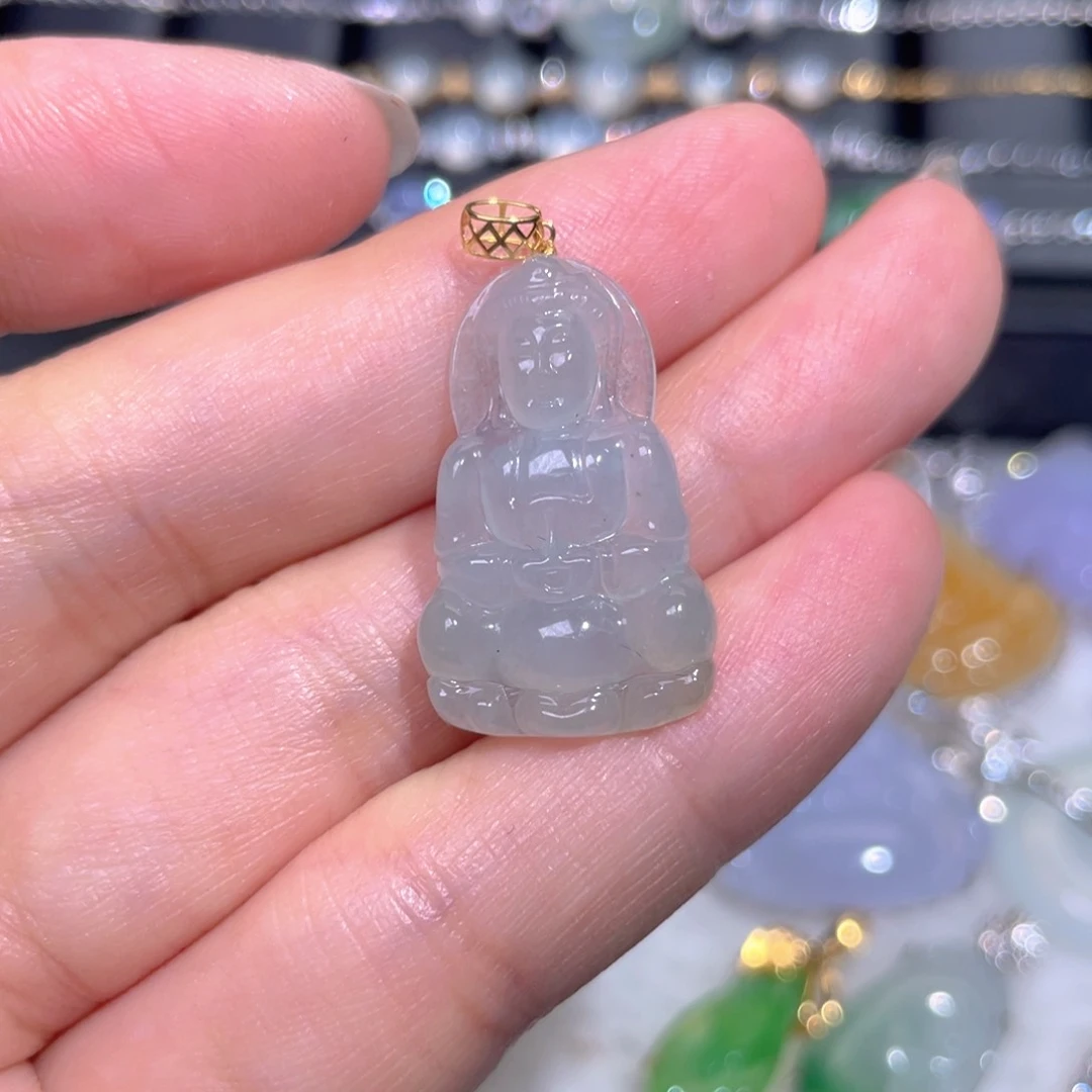 翡翠18K金镶嵌颈饰翡翠
