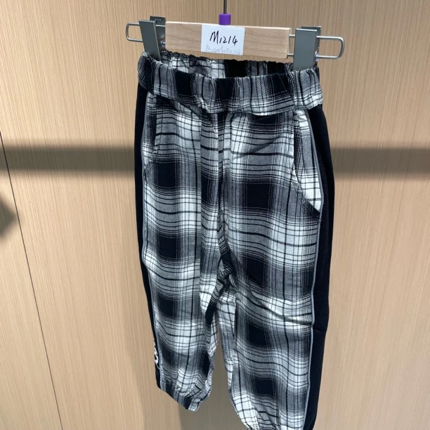 M1214#GWGLQ-TS067黑白格裤子
