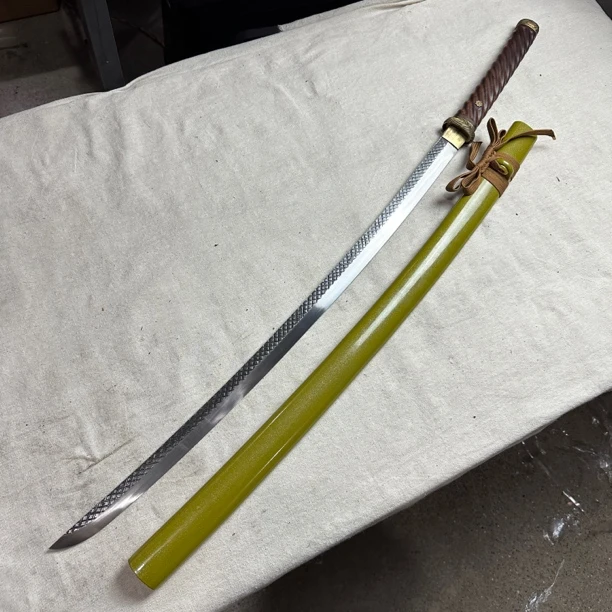 2337 龙泉昊天宝剑武士刀高猛钢漆鞘未开刃