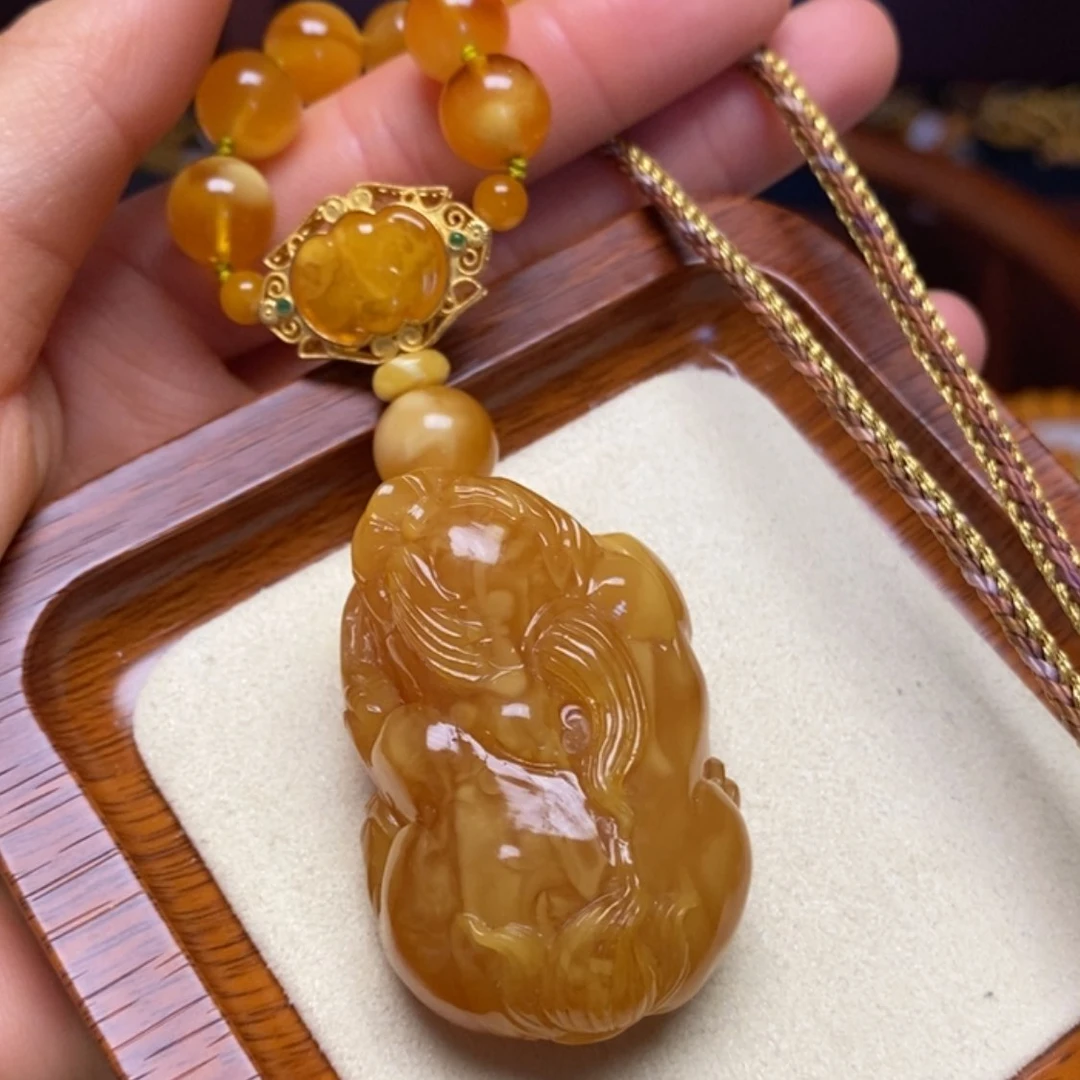 【闪购商品】蜜蜡颈饰未镶嵌项链