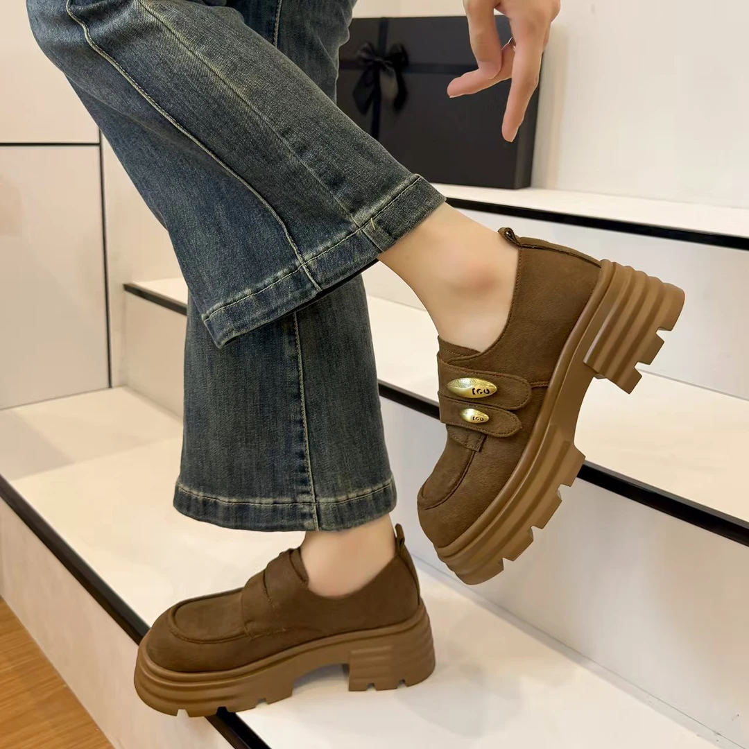 玛丽珍鞋平跟百搭春秋乐福鞋厚底薄款秋季低跟