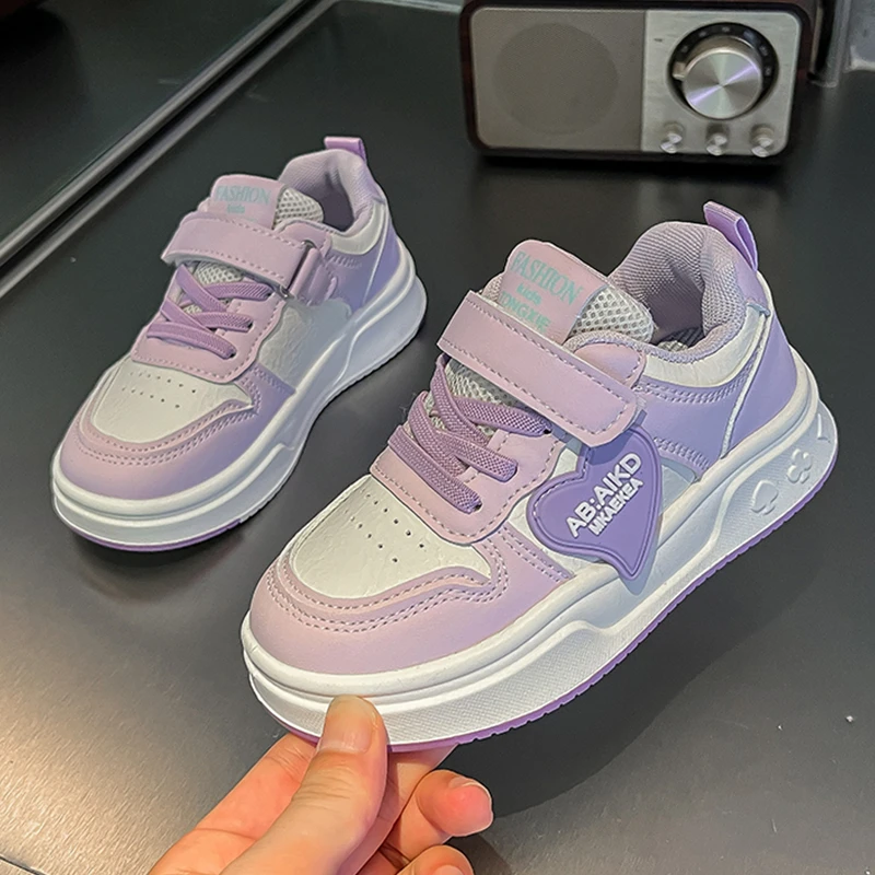 6-12岁女童白色运动鞋儿童防滑女孩韩版跑步鞋轻便软底百搭休闲鞋