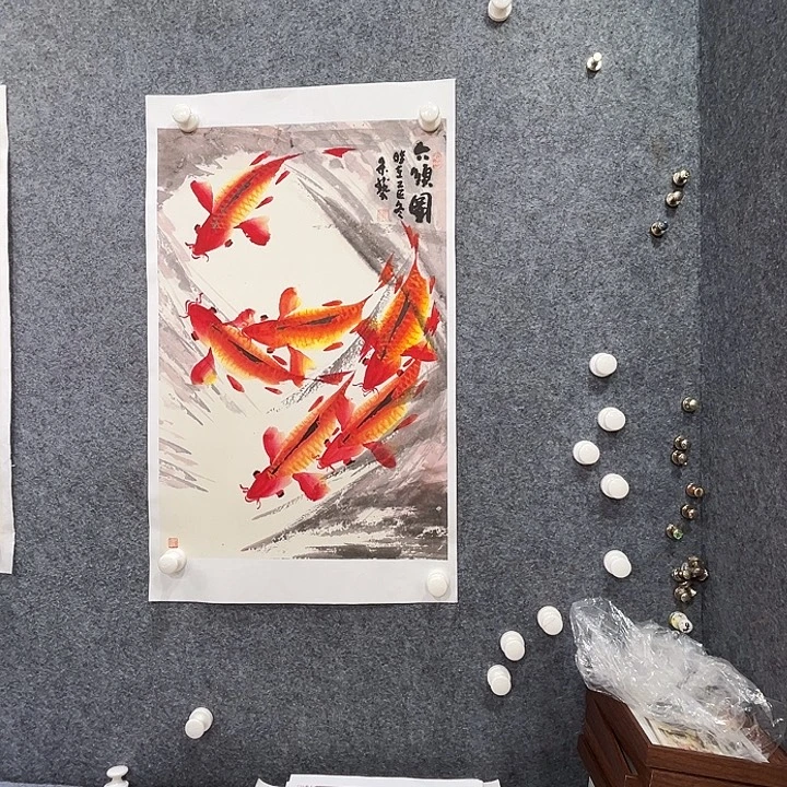 国画知鱼之乐纯手绘