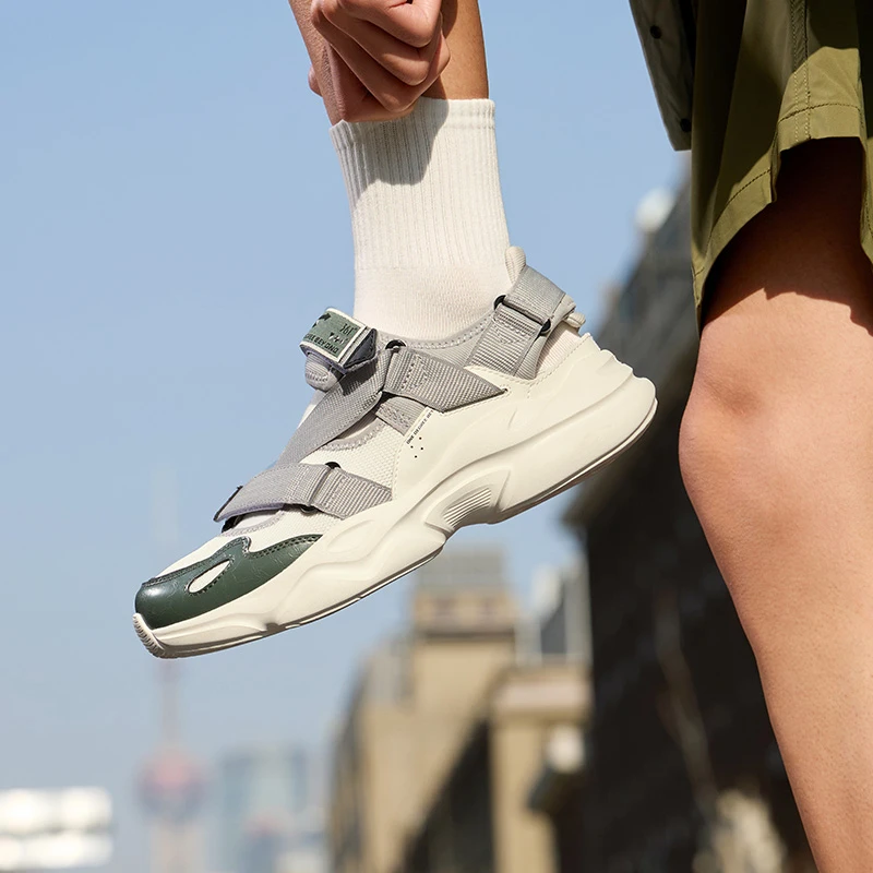 361°运动凉鞋/男鞋/夏季新款外穿防滑魔术贴沙滩鞋男款休闲拖鞋