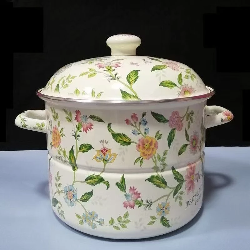 26厘米特厚珐琅搪瓷芳香单层蒸锅