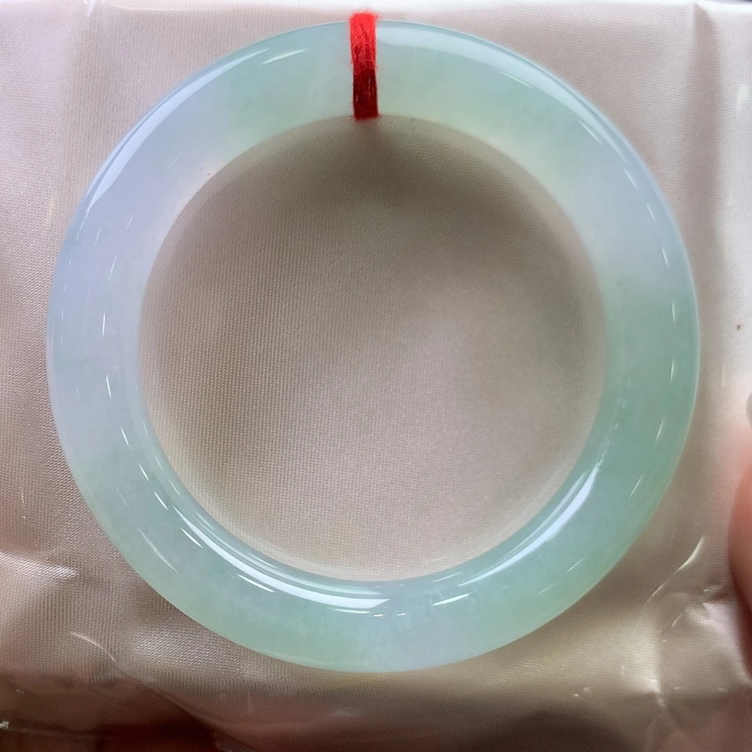 翡翠未镶嵌手镯57圆条