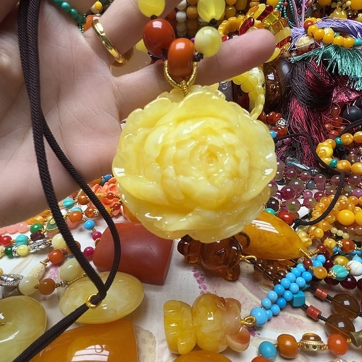 树脂制品817柠檬黄大花