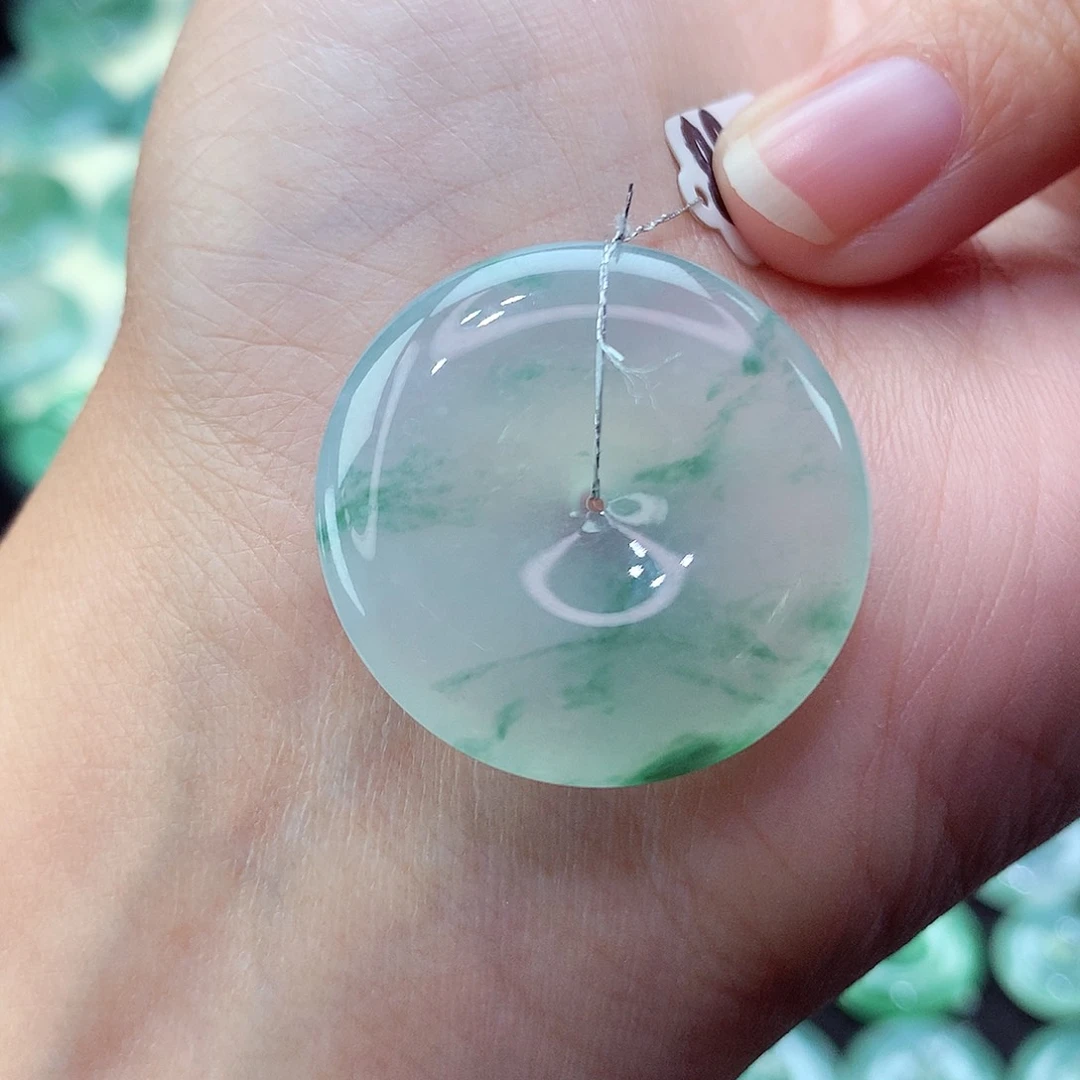 翡翠颈饰未镶嵌87尺寸28.4-5.5