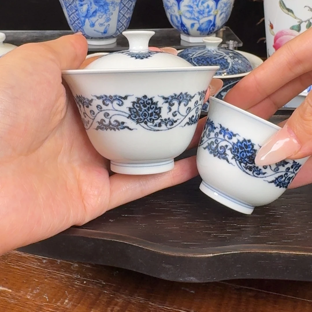 松风馆藏青花缠枝莲套组小容量