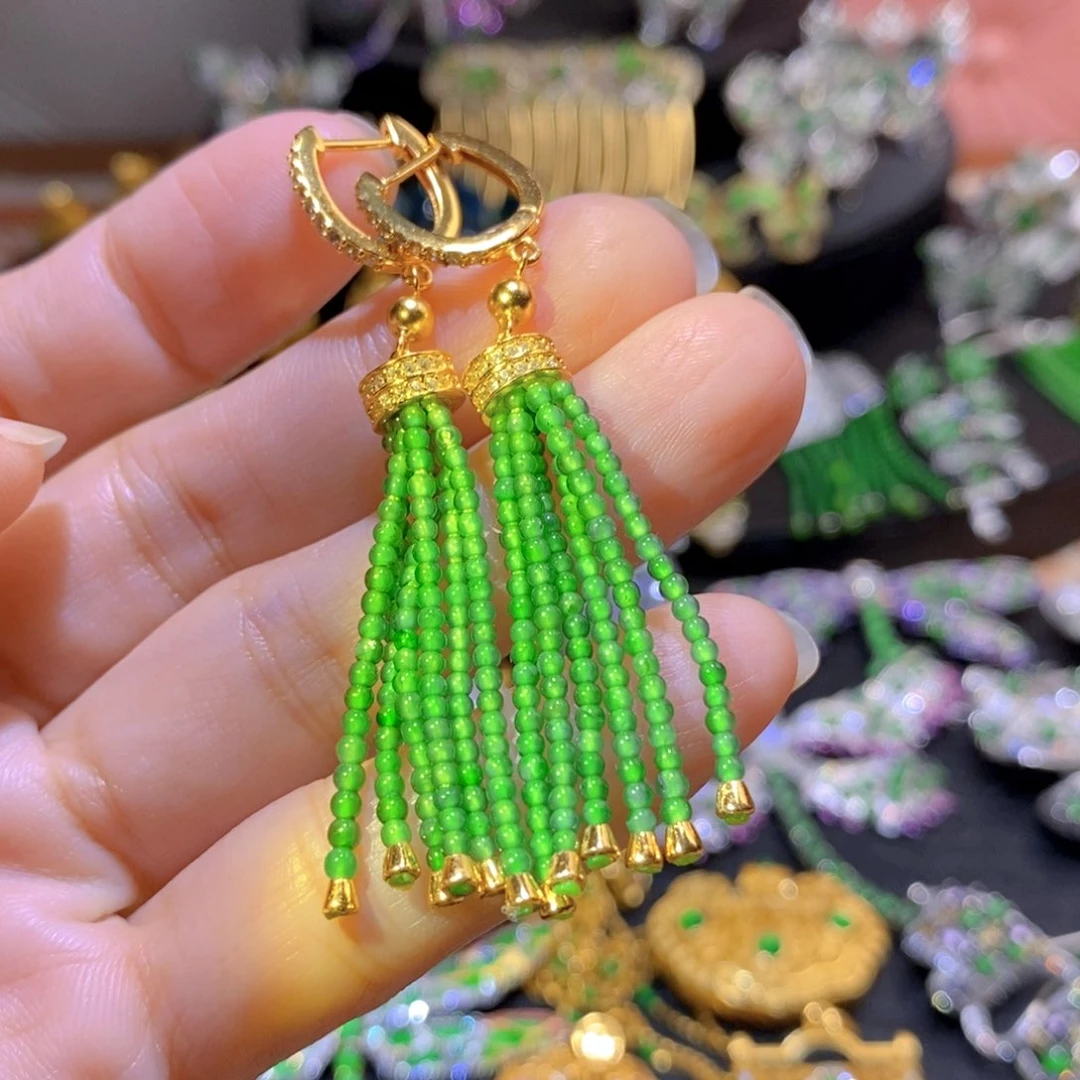 吊坠(不含链)银S925镶嵌翡翠