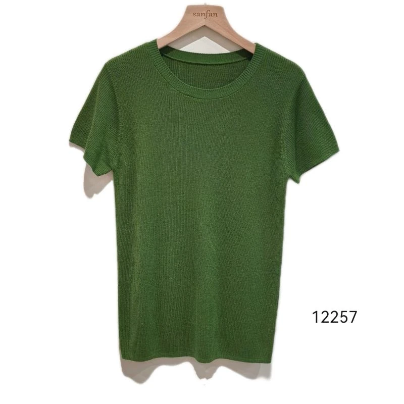 12257（部分无水洗唛，介意慎拍）WANGDAN新款净版基础款短袖