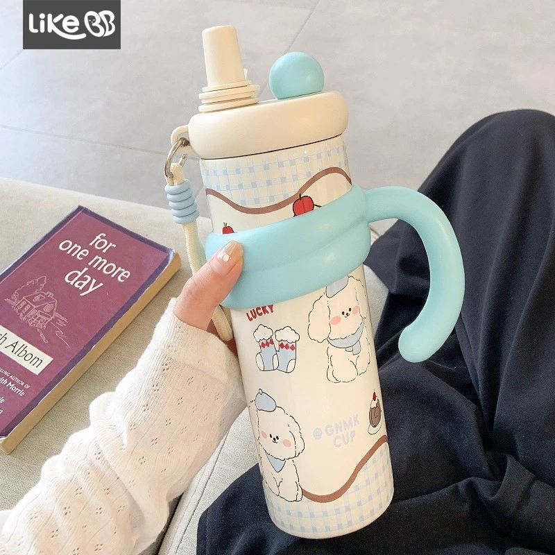 【畅饮冰霸杯】卷俏狗妮熊 保温杯男女生大容量水杯新款高颜值便携