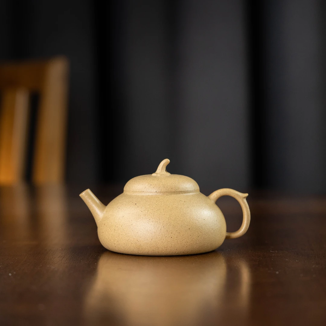 珽仓破价【初心斋】甜瓜 黄金段 195cc 家用紫砂壶