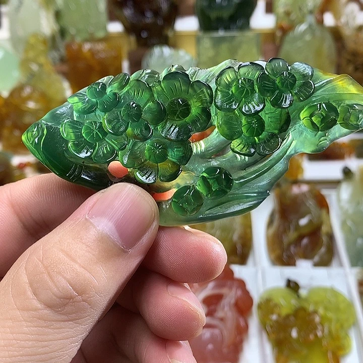 蛇纹石玉未镶嵌珠宝半成品