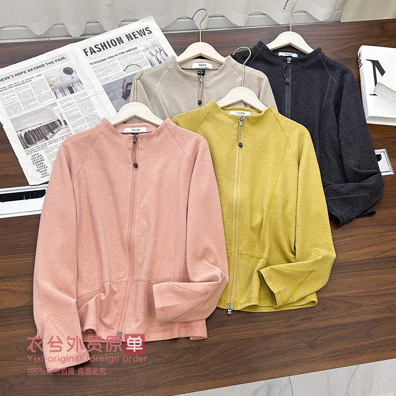 (衣兮极简风修身拉链短外套)6888秋冬显瘦软糯运动瑜伽服上衣W