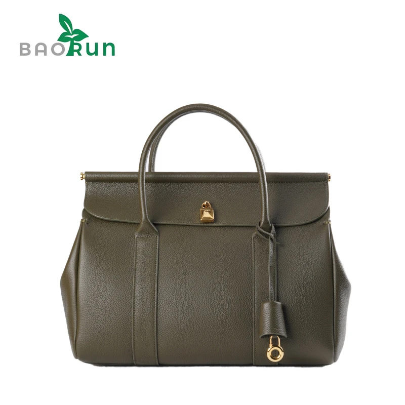 【L邮差包】女士荔枝纹牛皮手提包大号高级通勤百搭手袋