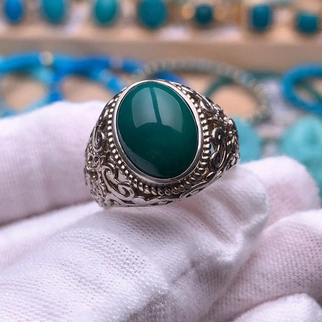 绿松石银S925镶嵌珠宝奇石