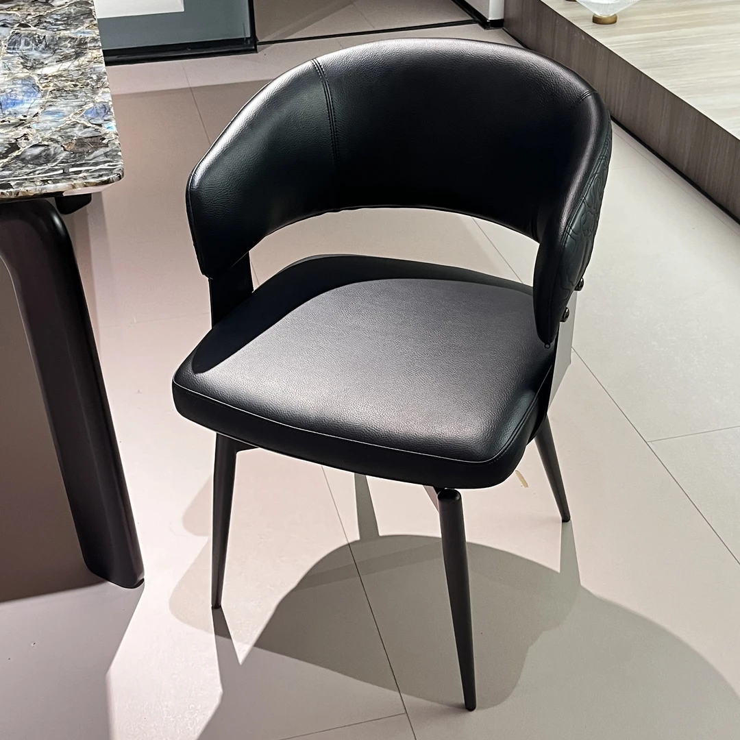 【升级360°旋转钢扶手】360°旋转刺绣餐椅刺绣皮艺餐椅