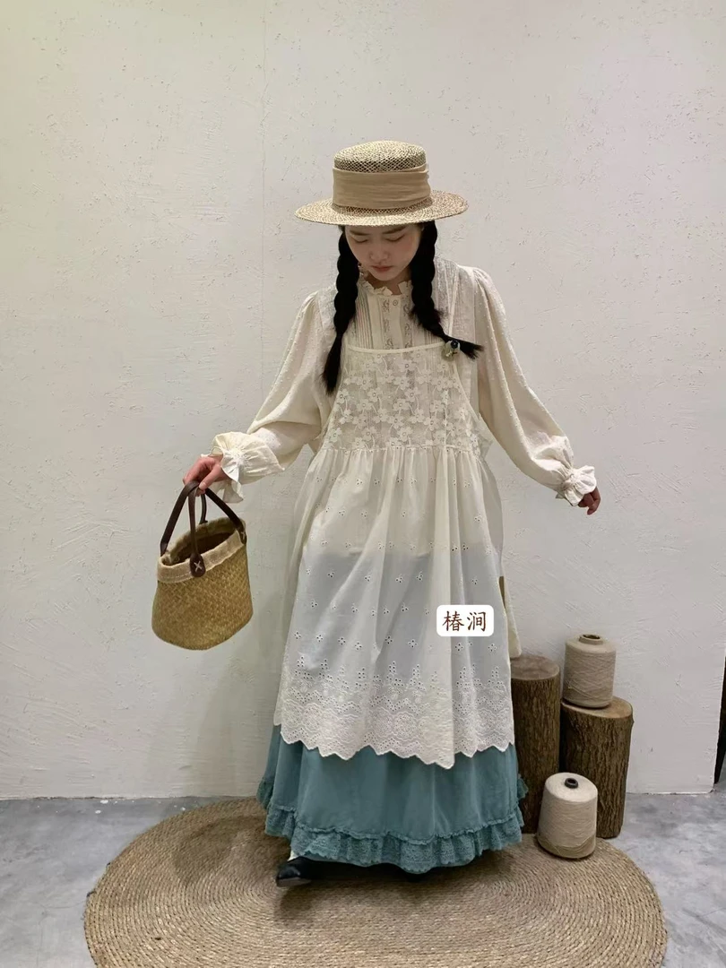 椿涧（99281）花花镂空刺绣罩衫KC