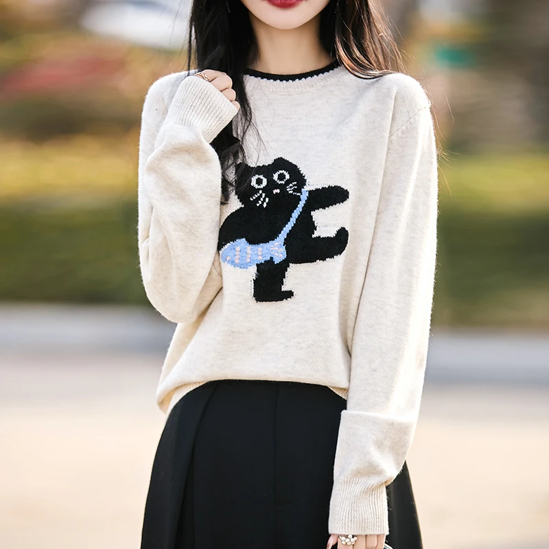 2025新款爆款春秋时尚百搭灰色针织打底衫女洋气内搭大码女装毛衣