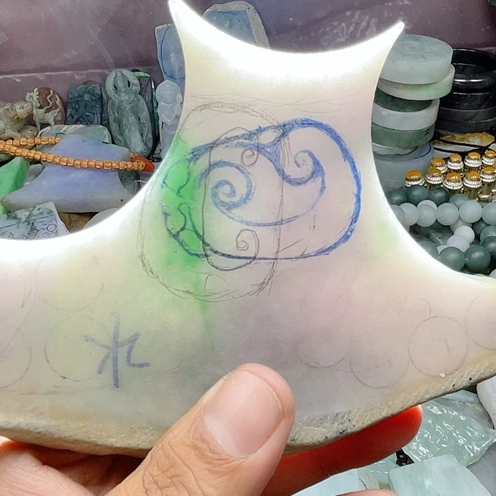 定制翡翠未镶嵌吹****翡翠