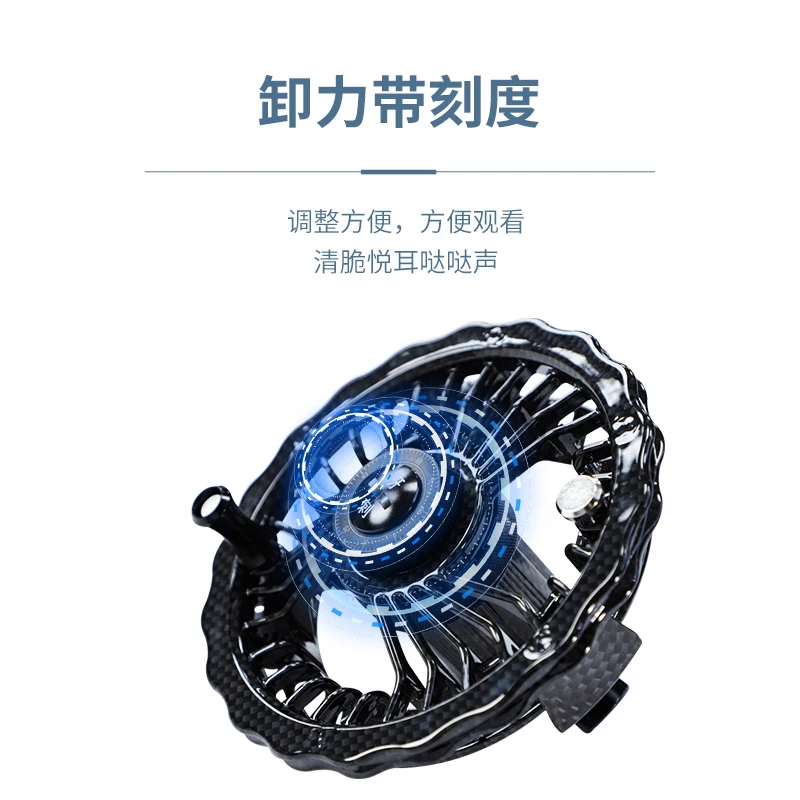 梦巴赫冴刺新款谷麦轮全包围防炸线超轻碳材质可拆卸专用鱼线轮