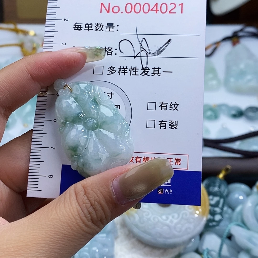 翡翠未镶嵌颈饰4021