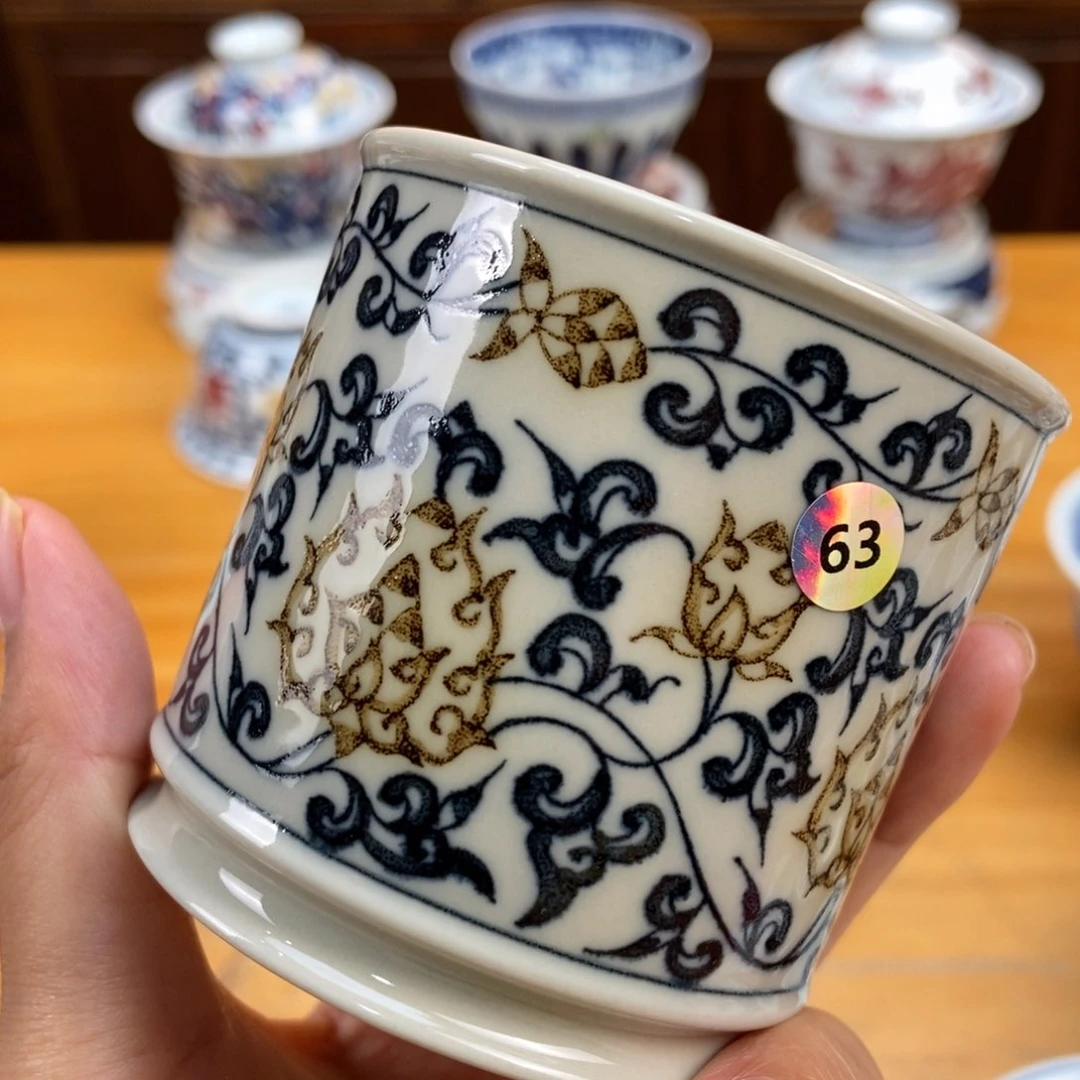 手绘现代茶具非古董