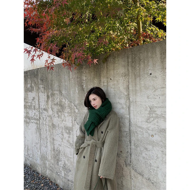 ASMANNA/五年磨砺重磅回归苏利羊驼青绒澳毛欲望大衣A2310ADY073