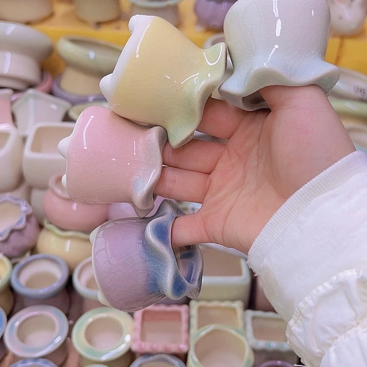 陶瓷花盆当场满12包邮