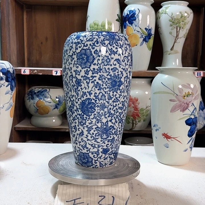 瓶大萝卜青花子连陶瓷新款陶瓷