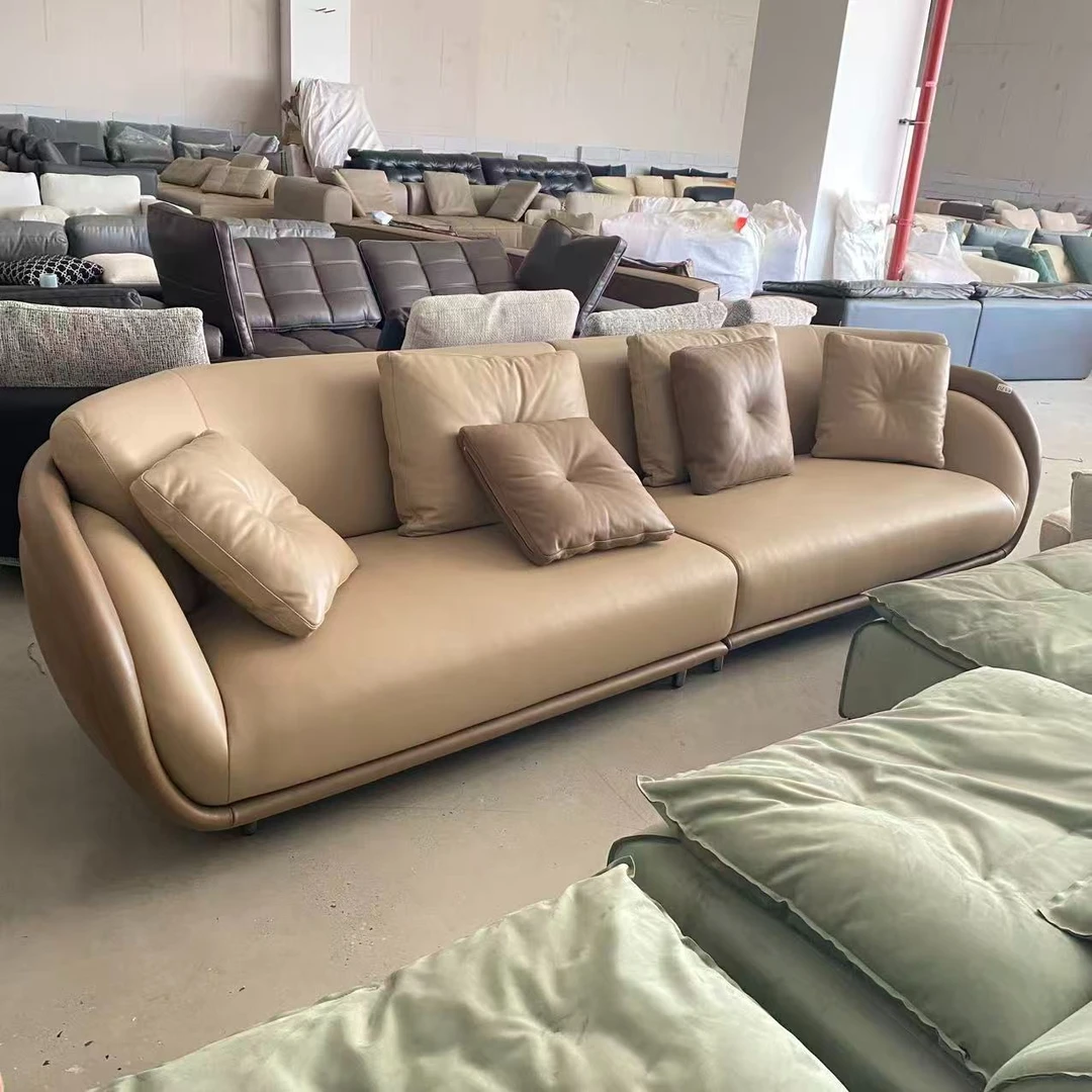 E170（瑕疵）330*100*80CM全皮真皮沙发【不包安装】库存尾货（二楼）