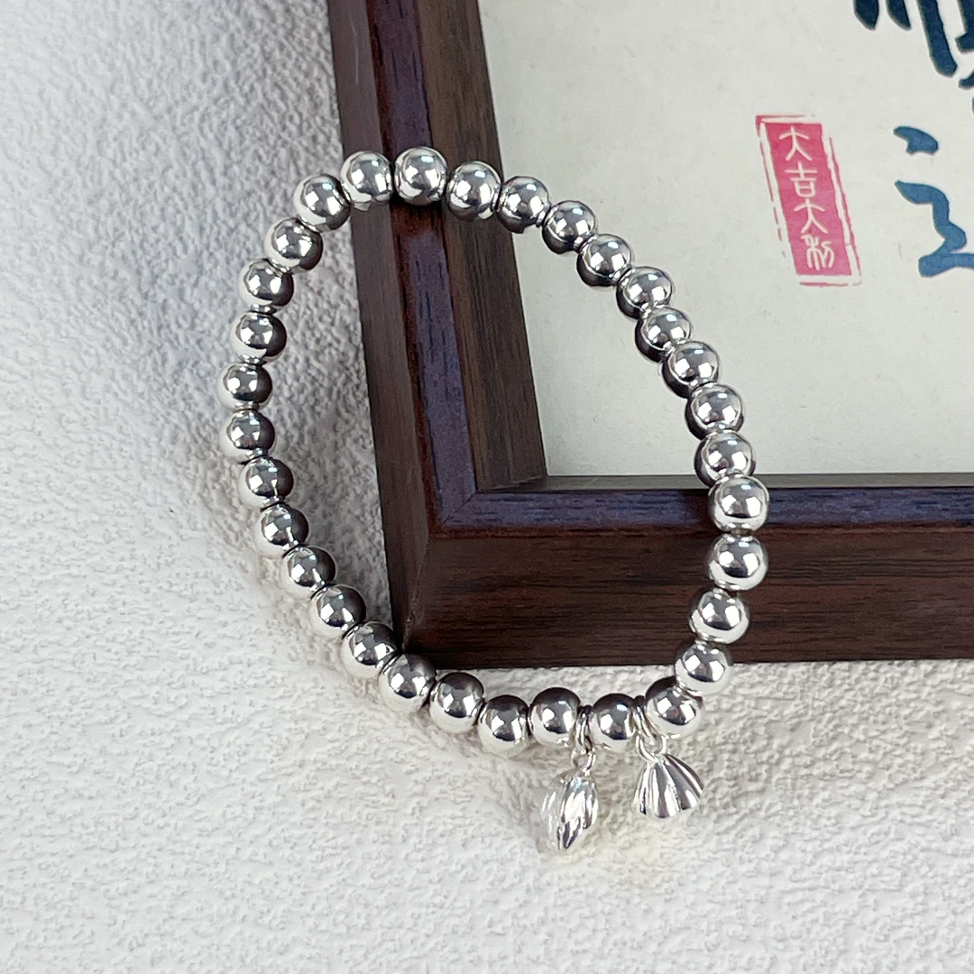 足银手镯 足银999.9 两世欢手链A4