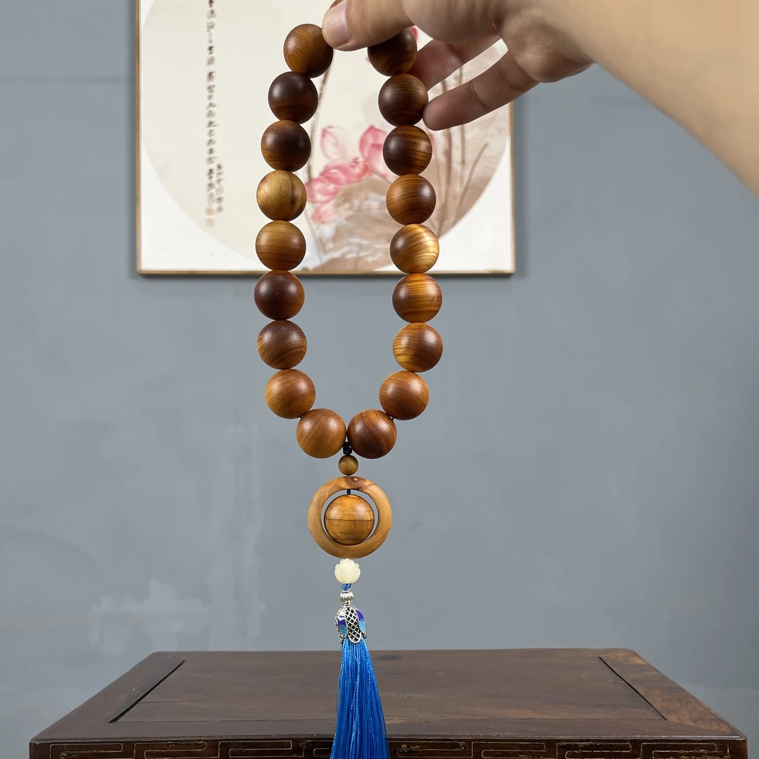 太行崖柏高油手串时来运转车挂陈化老料文玩念珠手持高密装饰品