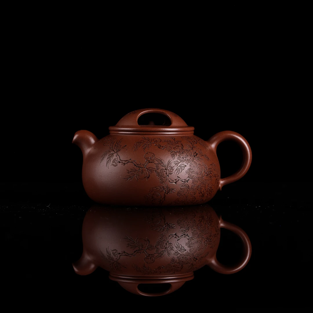 汪汪茶器 刘向东 底槽清 桃之150cc 家用紫砂壶