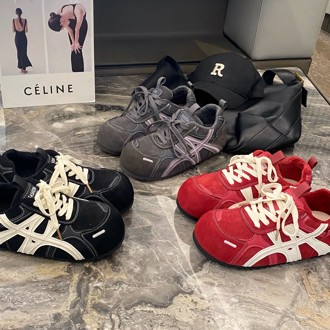 【单/绒】德训潮流街头风圆头时尚休闲老爹鞋阿甘鞋