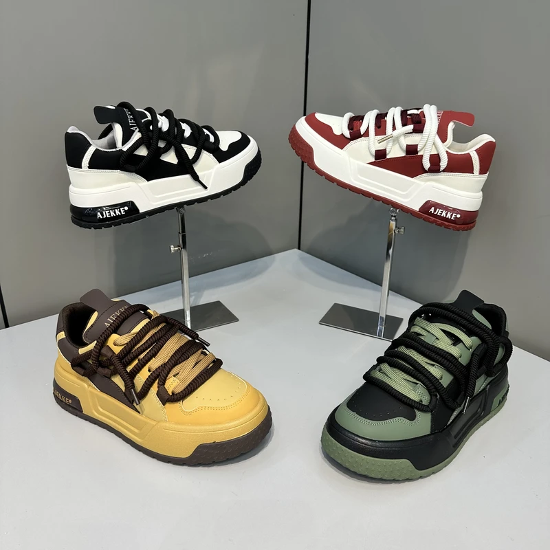 KRY潮牌2025男士新款运动时尚青春小众厚底百搭潮流鞋（皮鞋尺码）