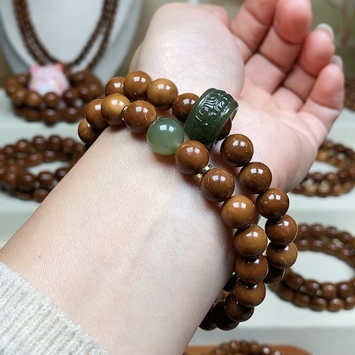 库克手串愉***生卡09的圆珠双圈