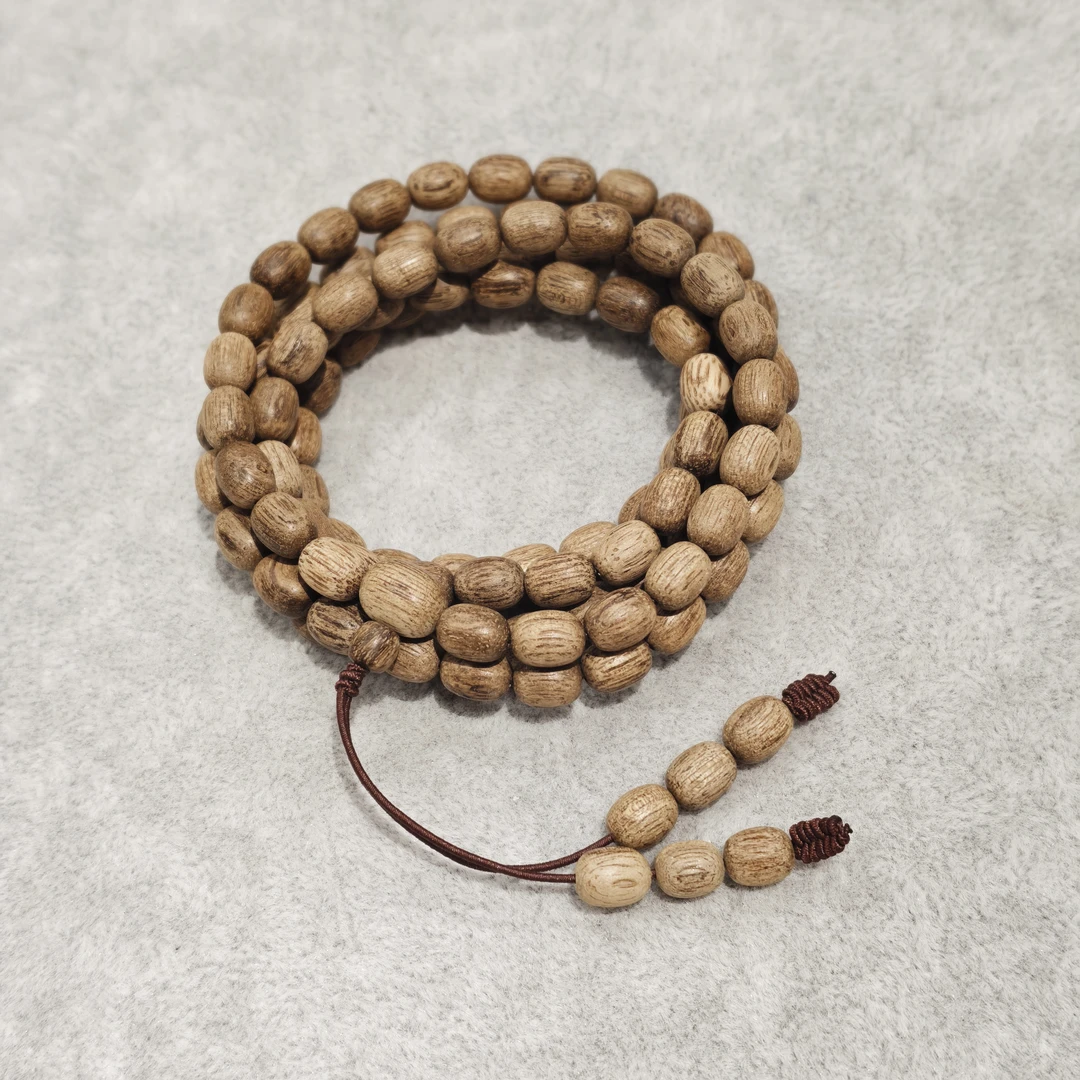 沉香越南大叻都彭沉香枣珠多圈手串 6mm左右