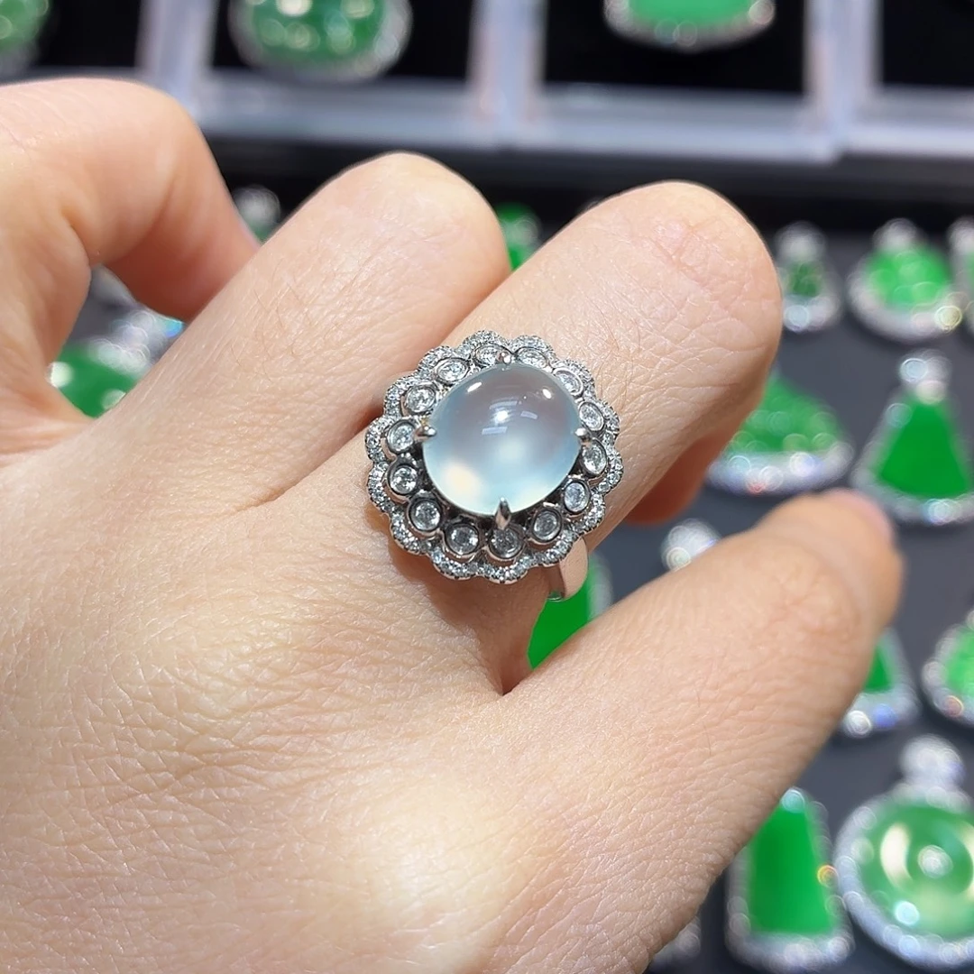 翡翠18K金镶嵌吊坠(不含链)翡翠