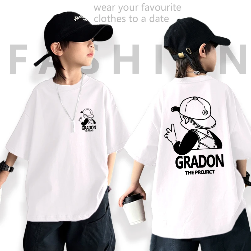 【100%纯棉】2025年款衣服儿童男童夏装潮酷痞帅童装潮牌短袖t恤