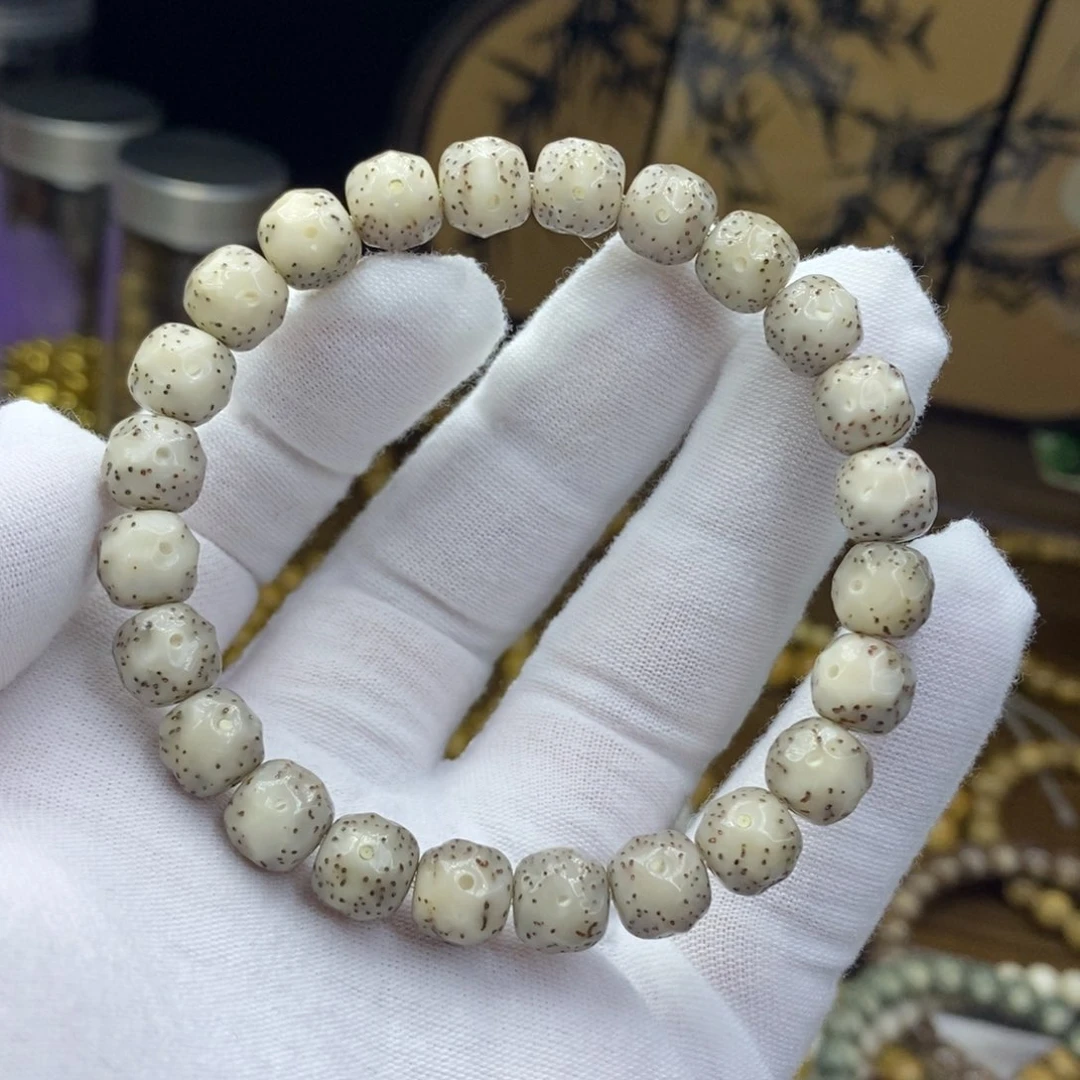 手串星月菩提9改糯冰大眼睛月朗星稀手工雕刻