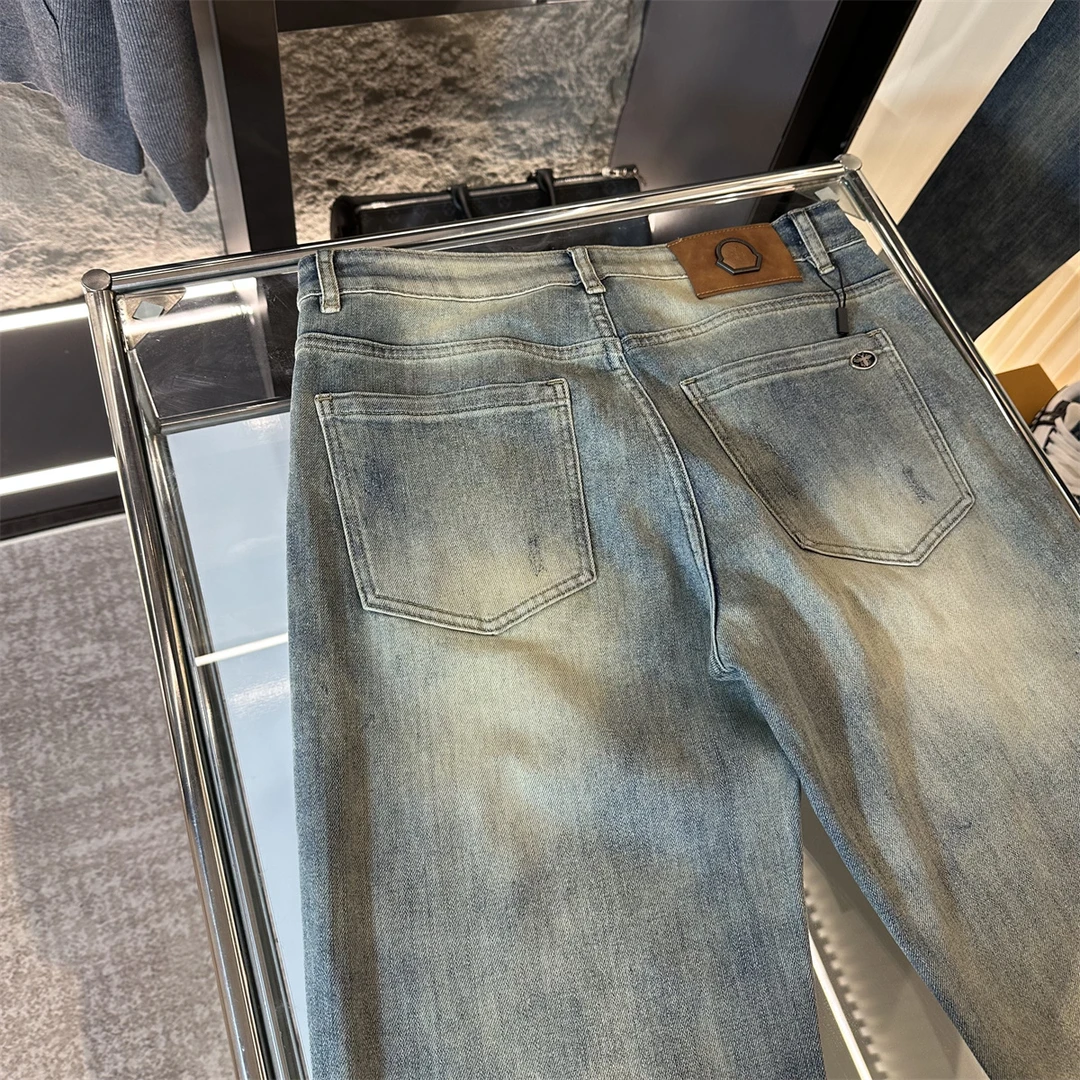 2025春季新款蓝色高端牛仔裤男士春款宽松直筒裤休闲长裤